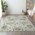 thumbnail image 1 of Addison Rugs Mayfield Washable Traditional Ornate Linen Rectangle Rug, 3' x 5', 1 of 5
