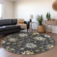 thumbnail image 1 of Addison Rugs Mayfield Washable Traditional Ornate Shadow Round Rug, 8' x 8', 1 of 5