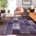 thumbnail image 1 of Addison Rugs Mayfield Washable Traditional Patchwork Purple Rectangle Rug, 10' x 14', 1 of 6
