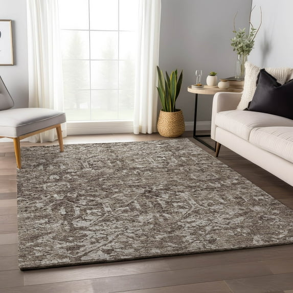 Addison Rugs Mayfield Washable Traditional Serpentine Brown Rectangle Rug, 2'6" x 3'10"