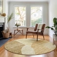 thumbnail image 1 of Addison Rugs Mayfield Washable Transitional Abstract Beige Round Rug, 8' x 8', 1 of 5