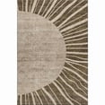 thumbnail image 1 of HomeRoots 655362 3 x 5 ft. Brown & Beige Abstract Transitional Washable Machine Made Rectangle Area Rug with UV Protection, 1 of 9
