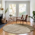 thumbnail image 1 of Addison Rugs Mayfield Washable Transitional Abstract Brown Round Rug, 8' x 8', 1 of 5