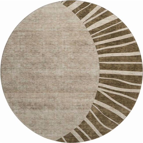 Dalyn Rugs Premium Machine Washable Mayfield AMF668 Brown 8' x 8' Round Rug