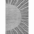 thumbnail image 1 of HomeRoots 655368 3 x 5 ft. Charcoal & Silver Abstract Transitional Washable Machine Made Rectangle Area Rug with UV Protection, 1 of 9