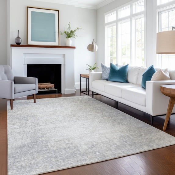 Addison Rugs Mayfield Washable Transitional Abstract Gray Rectangle Rug, 2'6" x 3'10"