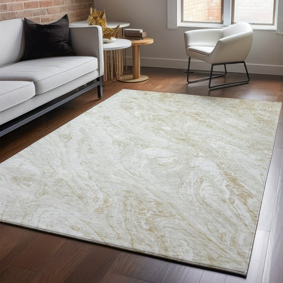 Addison Rugs Mayfield Washable Transitional Abstract Ivory Rectangle Rug, 8' x 10'