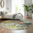 thumbnail image 1 of Addison Rugs Mayfield Washable Transitional Abstract Ivory Round Rug, 8' x 8', 1 of 5