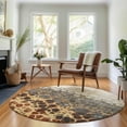 thumbnail image 1 of Addison Rugs Mayfield Washable Transitional Abstract Ivory Round Rug, 8' x 8', 1 of 5