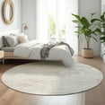 thumbnail image 1 of Addison Rugs Mayfield Washable Transitional Abstract Ivory Round Rug, 8' x 8', 1 of 5