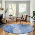 thumbnail image 1 of Addison Rugs Mayfield Washable Transitional Abstract Navy Round Rug, 8' x 8', 1 of 5