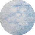thumbnail image 1 of HomeRoots 656768 8 ft. Sky Blue & Ivory Abstract Transitional Washable Round Area Rug with UV Protection, 1 of 9
