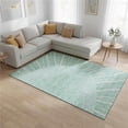 thumbnail image 1 of HomeRoots 655421 10 x 14 ft. Teal & Ivory Abstract Transitional Washable Machine Made Rectangle Area Rug with UV Protection, 1 of 9