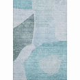 thumbnail image 1 of HomeRoots 655289 3 x 5 ft. Teal & Ivory Abstract Transitional Washable Machine Made Rectangle Area Rug with UV Protection, 1 of 9