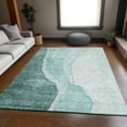 thumbnail image 1 of Addison Rugs Mayfield Washable Transitional Abstract Teal Rectangle Rug, 5' x 7'6", 1 of 6