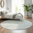 thumbnail image 1 of Addison Rugs Mayfield Washable Transitional Abstract Teal Round Rug, 8' x 8', 1 of 5