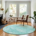 thumbnail image 1 of Addison Rugs Mayfield Washable Transitional Abstract Teal Round Rug, 8' x 8', 1 of 5