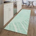 thumbnail image 1 of Addison Rugs Mayfield Washable Transitional Abstract Teal Runner Rug, 2'3" x 7'6", 1 of 5