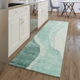 thumbnail image 1 of Addison Rugs Mayfield Washable Transitional Abstract Teal Runner Rug, 2'3" x 7'6", 1 of 5