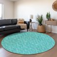 thumbnail image 1 of Addison Rugs Mayfield Washable Transitional Arrows Teal Round Rug, 8' x 8', 1 of 5