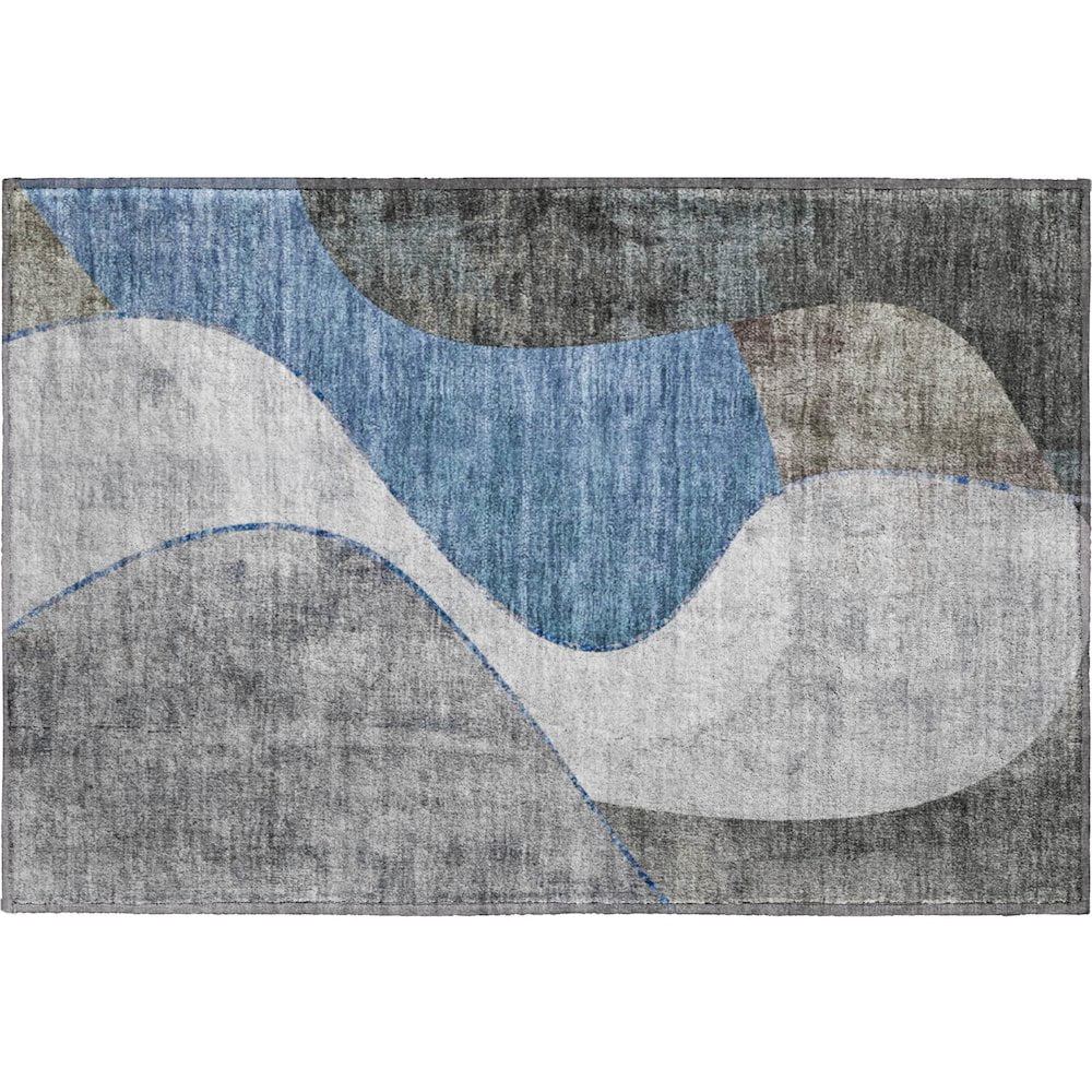 Addison Rugs Premium Machine Washable Mayfield  Blue 1'8" x 2'6" Rug