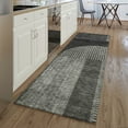 thumbnail image 1 of Addison Rugs Mayfield Washable Transitional Art Deco Charcoal Runner Rug, 2'3" x 7'6", 1 of 5