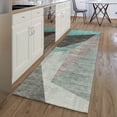 thumbnail image 1 of Addison Rugs Mayfield Washable Transitional Art Deco Teal Runner Rug, 2'3" x 7'6", 1 of 5