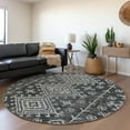 thumbnail image 1 of Addison Rugs Mayfield Washable Transitional Aztec Shadow Round Rug, 8' x 8', 1 of 5