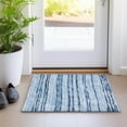 thumbnail image 1 of Addison Rugs Mayfield Washable Transitional Broken Stripes Blue Rectangle Rug, 1'8" x 2'6", 1 of 5