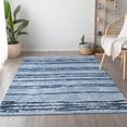thumbnail image 1 of Addison Rugs Mayfield Washable Transitional Broken Stripes Blue Rectangle Rug, 3' x 5', 1 of 5