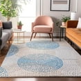 thumbnail image 1 of Addison Rugs Mayfield Washable Transitional Circles Ivory Rectangle Rug, 10' x 14', 1 of 6