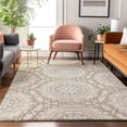 thumbnail image 1 of Addison Rugs Mayfield Washable Transitional Circles Ivory Rectangle Rug, 8' x 10', 1 of 6
