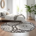 thumbnail image 1 of Addison Rugs Mayfield Washable Transitional Circles White Round Rug, 8' x 8', 1 of 5