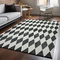 thumbnail image 1 of Addison Rugs Mayfield Washable Transitional Diamonds Black Rectangle Rug, 9' x 12', 1 of 6