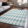 thumbnail image 1 of Addison Rugs Mayfield Washable Transitional Diamonds Teal Rectangle Rug, 3' x 5', 1 of 6