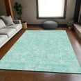 thumbnail image 1 of Addison Rugs Mayfield Washable Transitional Floral Aqua Rectangle Rug, 8' x 10', 1 of 6
