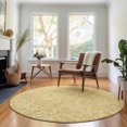 thumbnail image 1 of Addison Rugs Mayfield Washable Transitional Floral Gold Round Rug, 8' x 8', 1 of 5