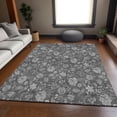 thumbnail image 1 of Addison Rugs Mayfield Washable Transitional Floral Gray Rectangle Rug, 3' x 5', 1 of 6
