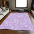 thumbnail image 1 of Addison Rugs Mayfield Washable Transitional Floral Lilac Rectangle Rug, 9' x 12', 1 of 6