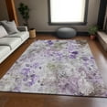 thumbnail image 1 of Addison Rugs Mayfield Washable Transitional Floral Purple Rectangle Rug, 10' x 14', 1 of 6