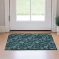 thumbnail image 1 of Addison Rugs Mayfield Washable Transitional Floral Teal Rectangle Rug, 1'8" x 2'6", 1 of 5