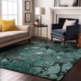 thumbnail image 1 of Addison Rugs Mayfield Washable Transitional Floral Teal Rectangle Rug, 8' x 10', 1 of 6