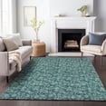 thumbnail image 1 of Addison Rugs Mayfield Washable Transitional Floral Teal Rectangle Rug, 8' x 10', 1 of 6