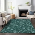 thumbnail image 1 of Addison Rugs Mayfield Washable Transitional Floral Teal Rectangle Rug, 8' x 10', 1 of 6