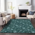 thumbnail image 1 of Addison Rugs Mayfield Washable Transitional Floral Teal Rectangle Rug, 9' x 12', 1 of 6