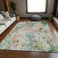 thumbnail image 1 of Addison Rugs Mayfield Washable Transitional Floral Teal Rectangle Rug, 9' x 12', 1 of 6