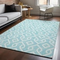 thumbnail image 1 of Addison Rugs Mayfield Washable Transitional Geometric Aqua Rectangle Rug, 10' x 14', 1 of 6