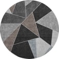 thumbnail image 1 of Addison Rugs Mayfield Washable Transitional Geometric Chocolate Round Rug, 8' x 8', 1 of 5