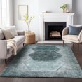 thumbnail image 1 of Addison Rugs Mayfield Washable Transitional Geometric Teal Rectangle Rug, 10' x 14', 1 of 6