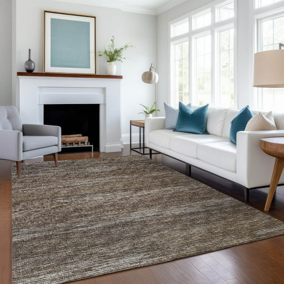 Addison Rugs Premium Machine Washable Mayfield Brown 9' x 12' Rug